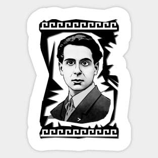 Giorgos Sefferis 3 Black and White Sticker